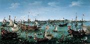 VROOM, Hendrick Cornelisz. Arrival at Vlissingen of the Elector Palatinate Frederick V oil painting reproduction
